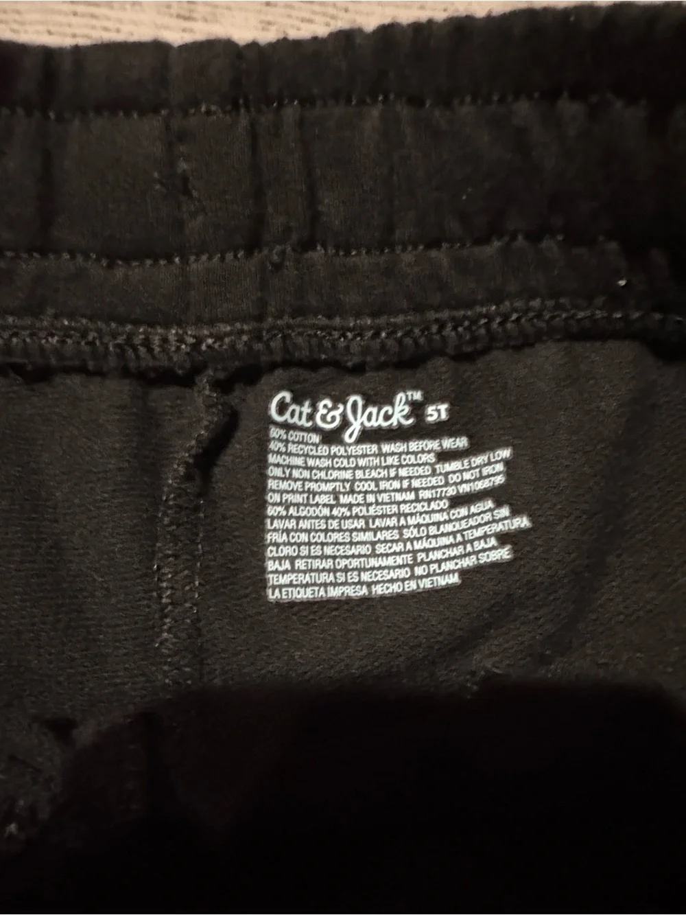 Cat & Jack Black Drawstring Shorts size 5T